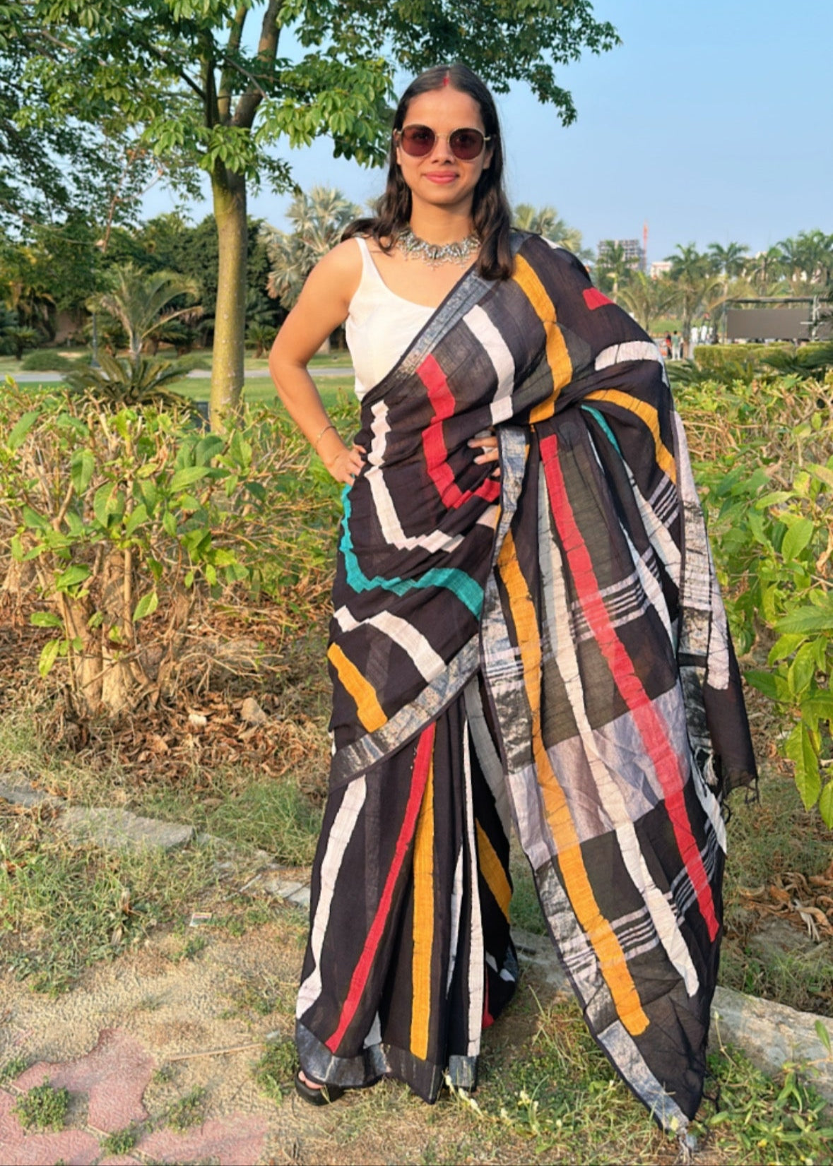 Tanrekha Linen Saree