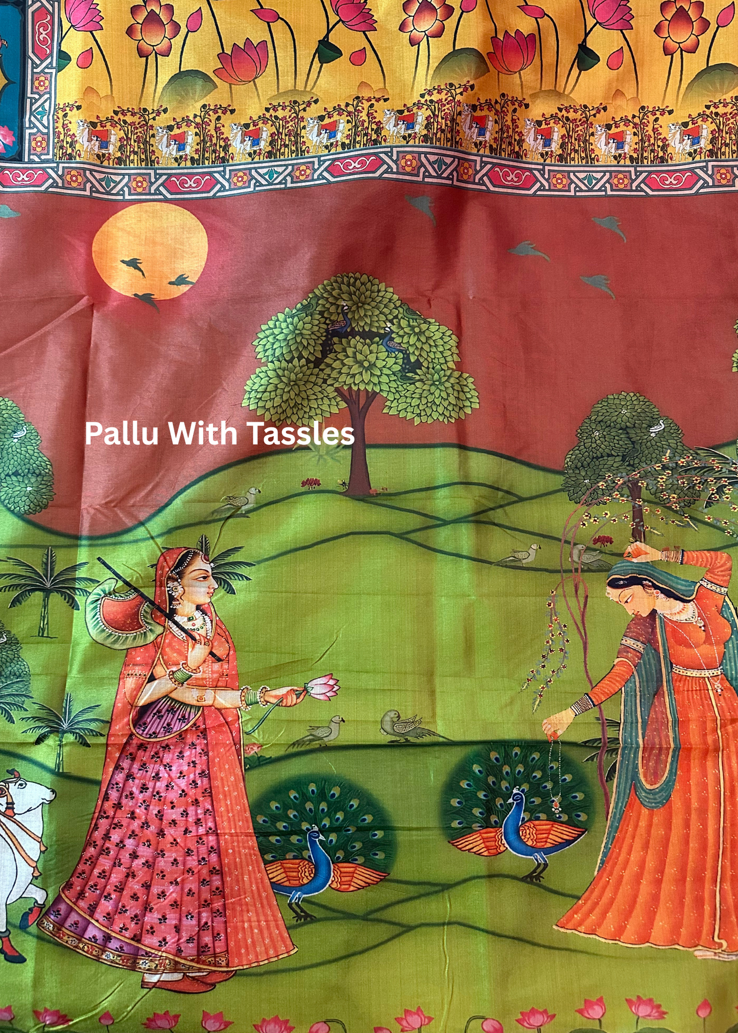 Kamal Katha Kalamkari Saree