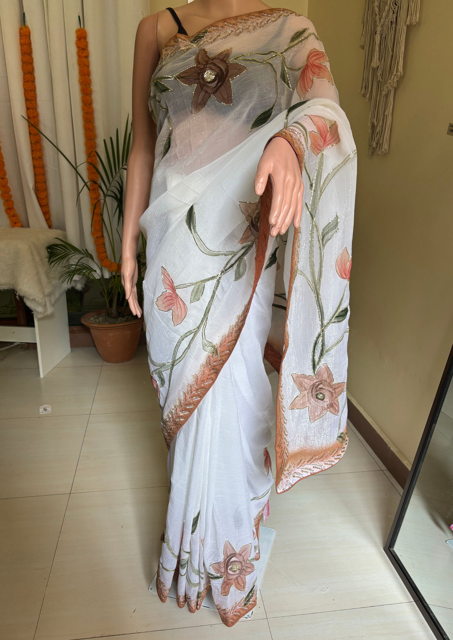 Guldasta Hand work Saree