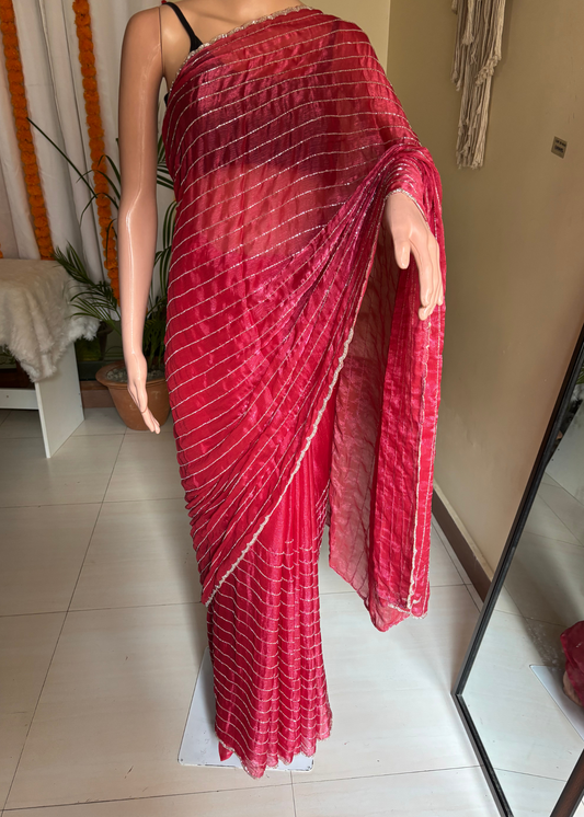Red Regal Party Wear Saree