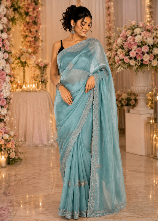 Midnight Spark Party Wear Saree