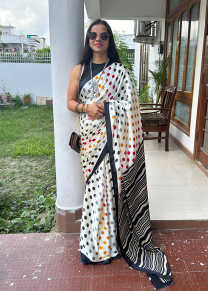 Polka Modal Silk Saree