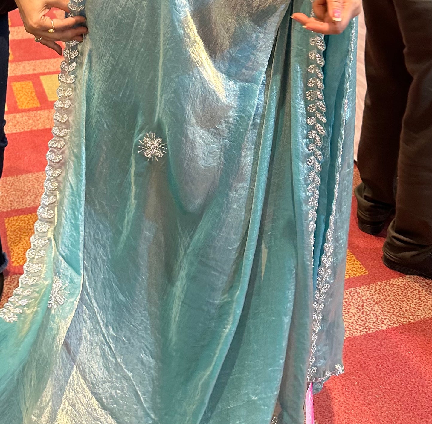 Diva Hand Work Tissue Saree