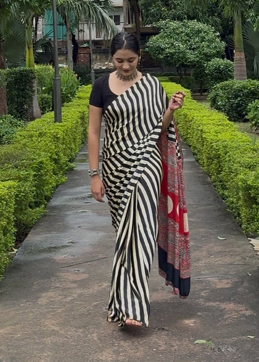 Ajrekha Modal Silk Saree