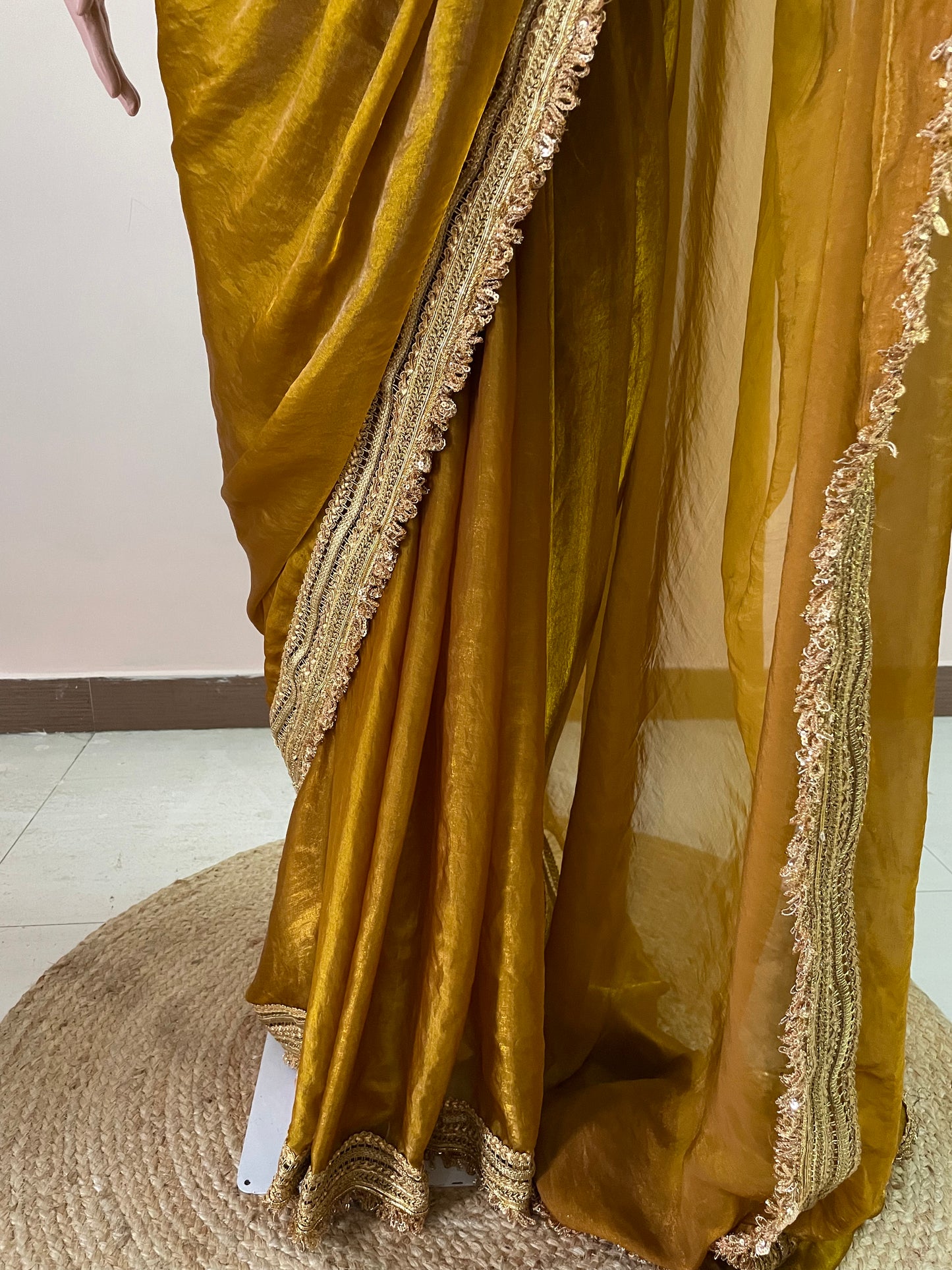Golden Maharani Royal Tissue Saree