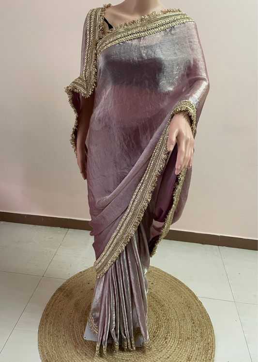 Lavender Royal Tissue Saree
