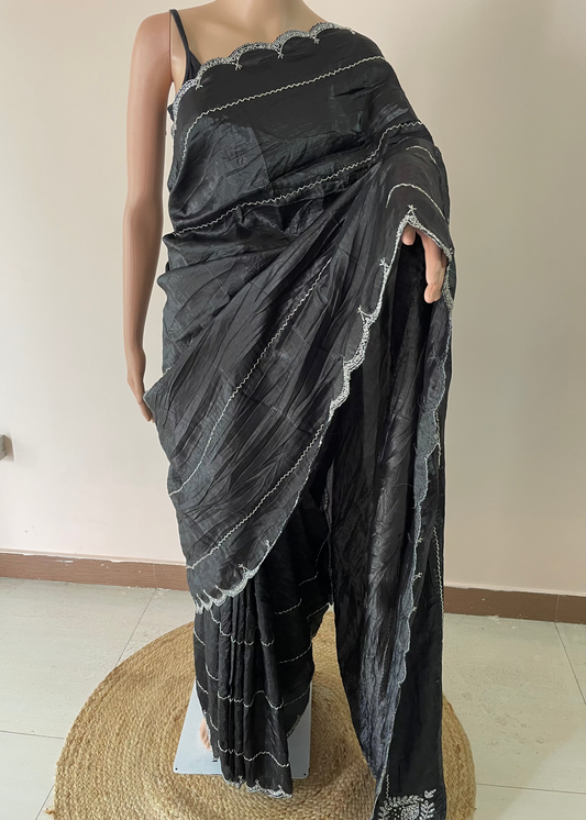 Midnight Spark Black Party Wear Saree