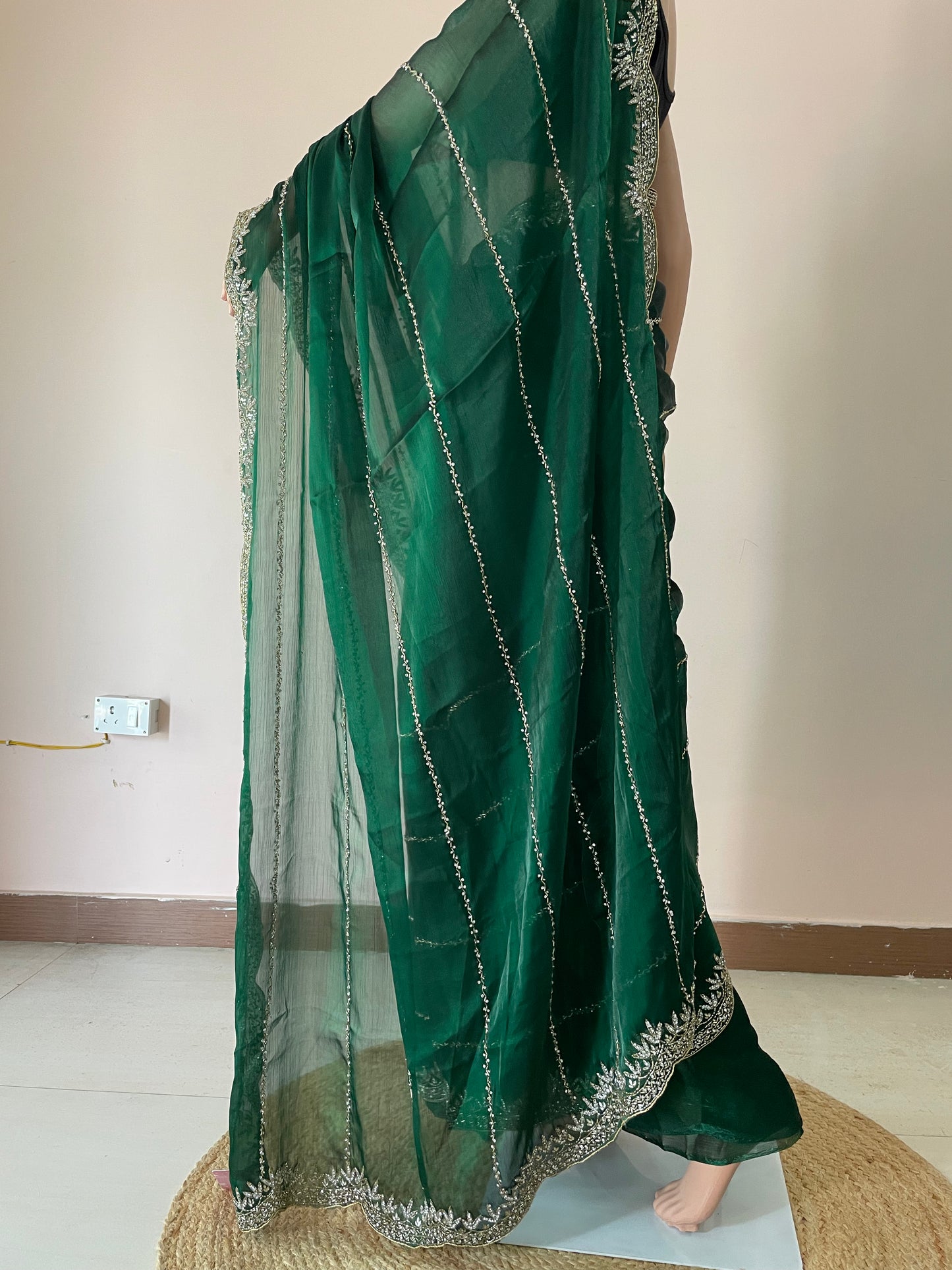 Heavy Embroidered JC Saree