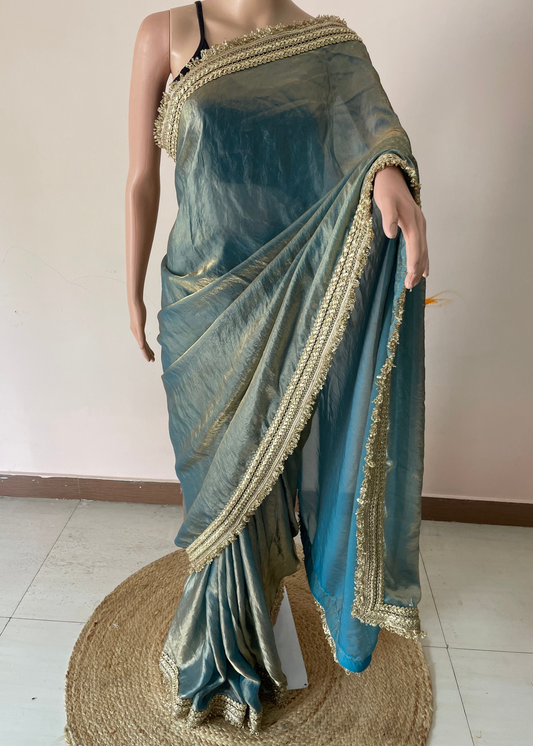 Moss Green Royal Tissue Saree