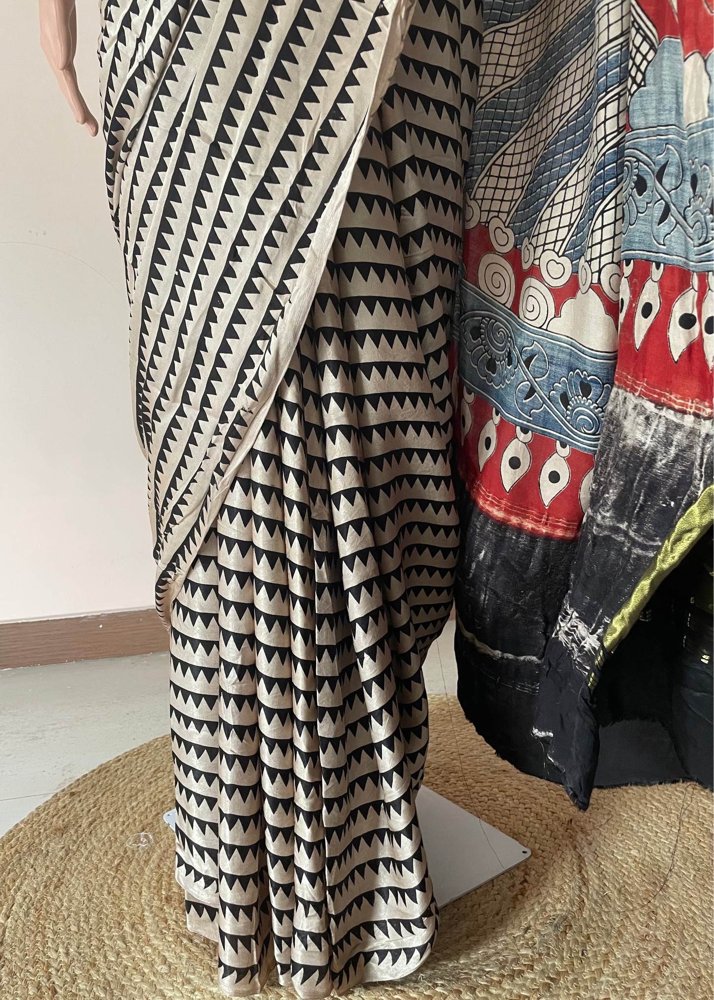 Meena Kalamkari Modal Silk Saree