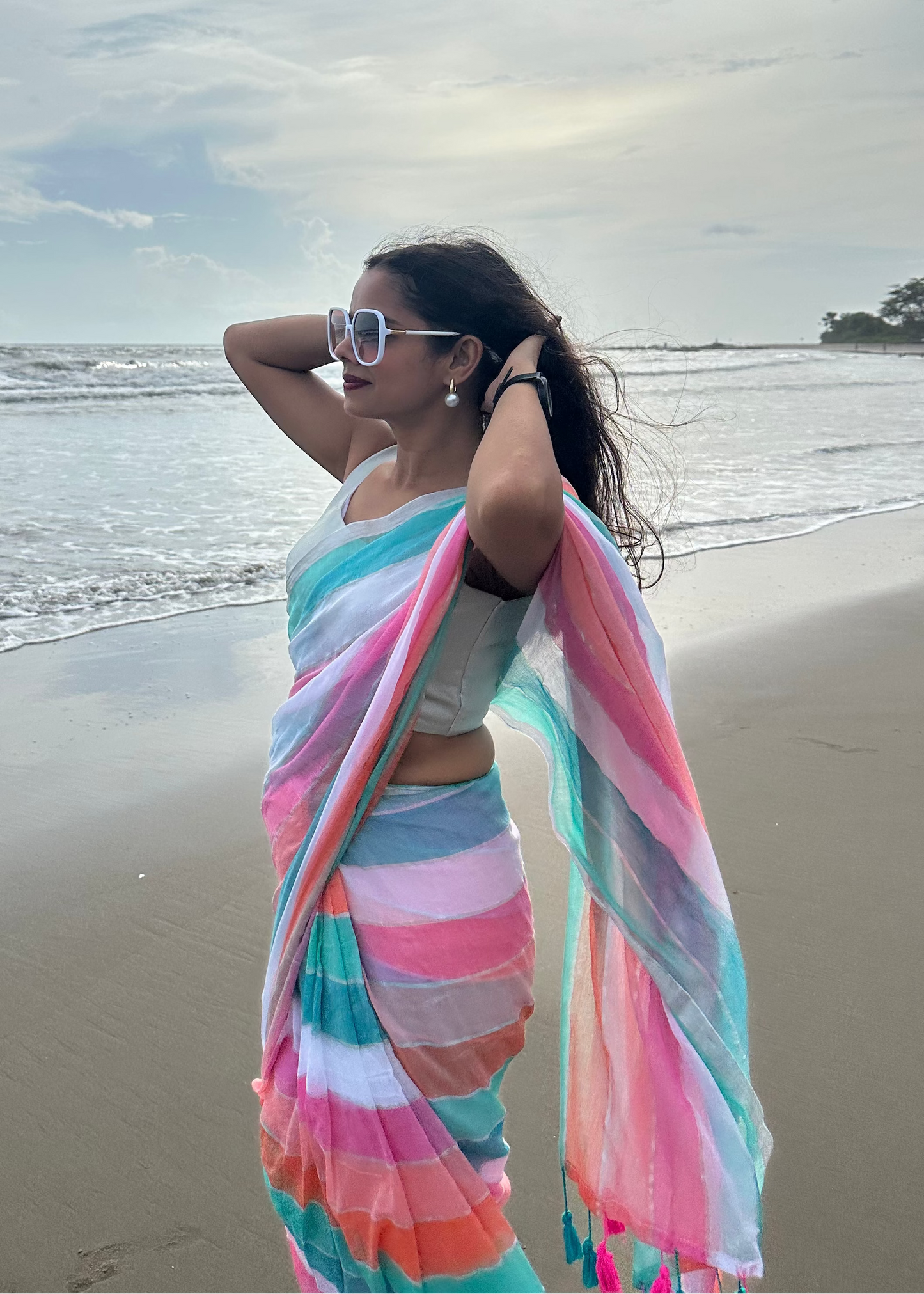Satrangi Soft Mul Saree
