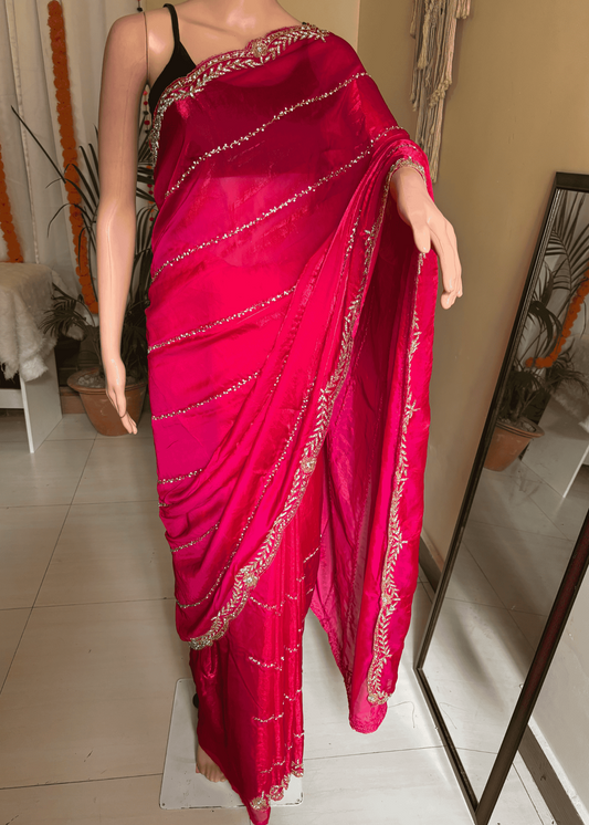 Karwa Chauth Shine Party Wear Saree