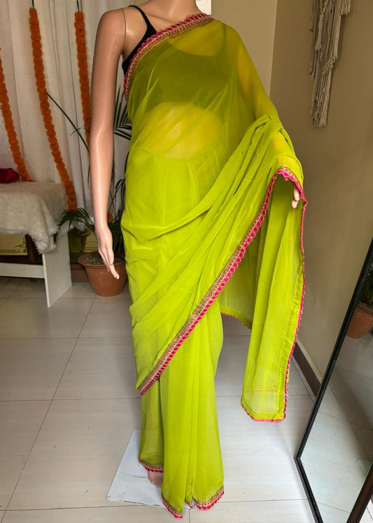Neon Gulnaar Saree