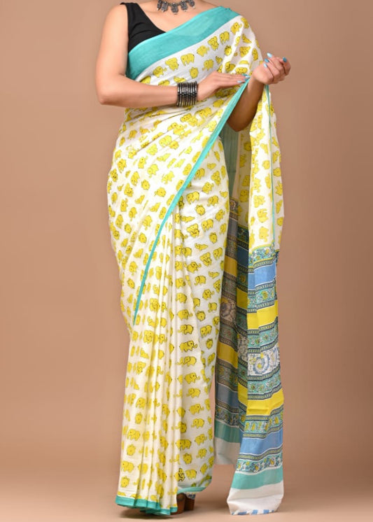 Cinnamon Spice Mul Cotton Saree