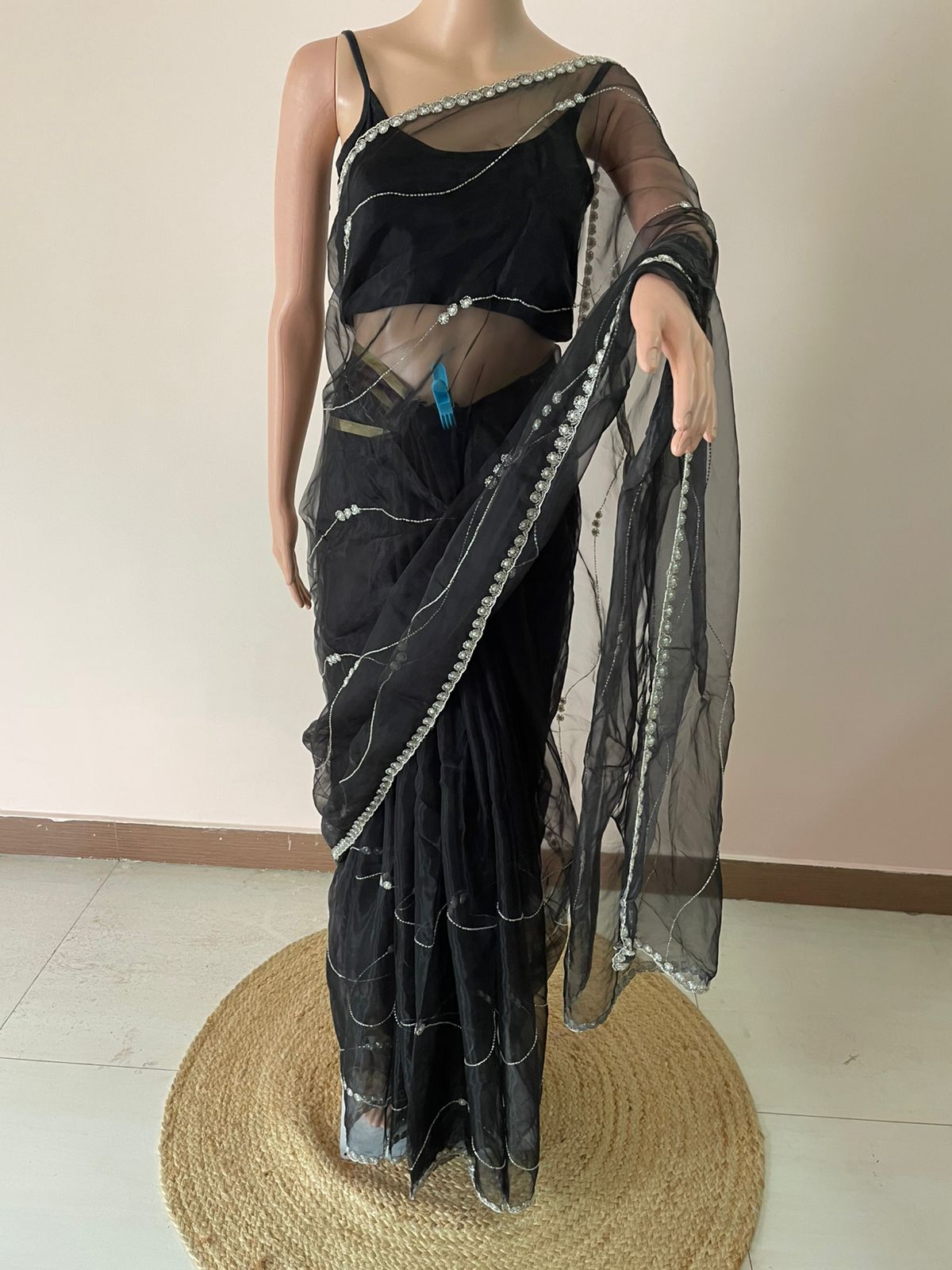 Pearl Glass Tissue Saree