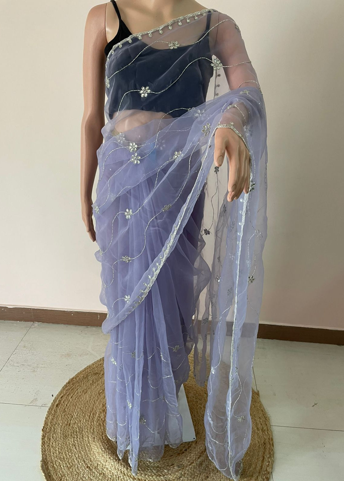 Tara Jaal Glass Tissue Saree