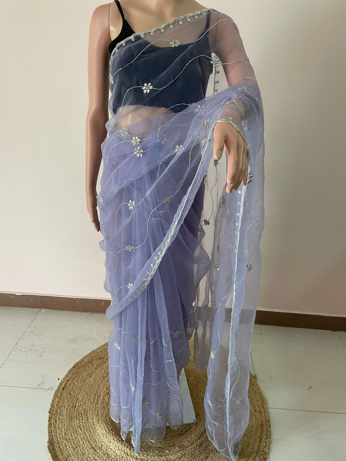 Tara Jaal Glass Tissue Saree