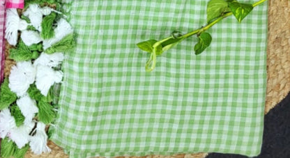 Rosy check Mul Cotton Saree